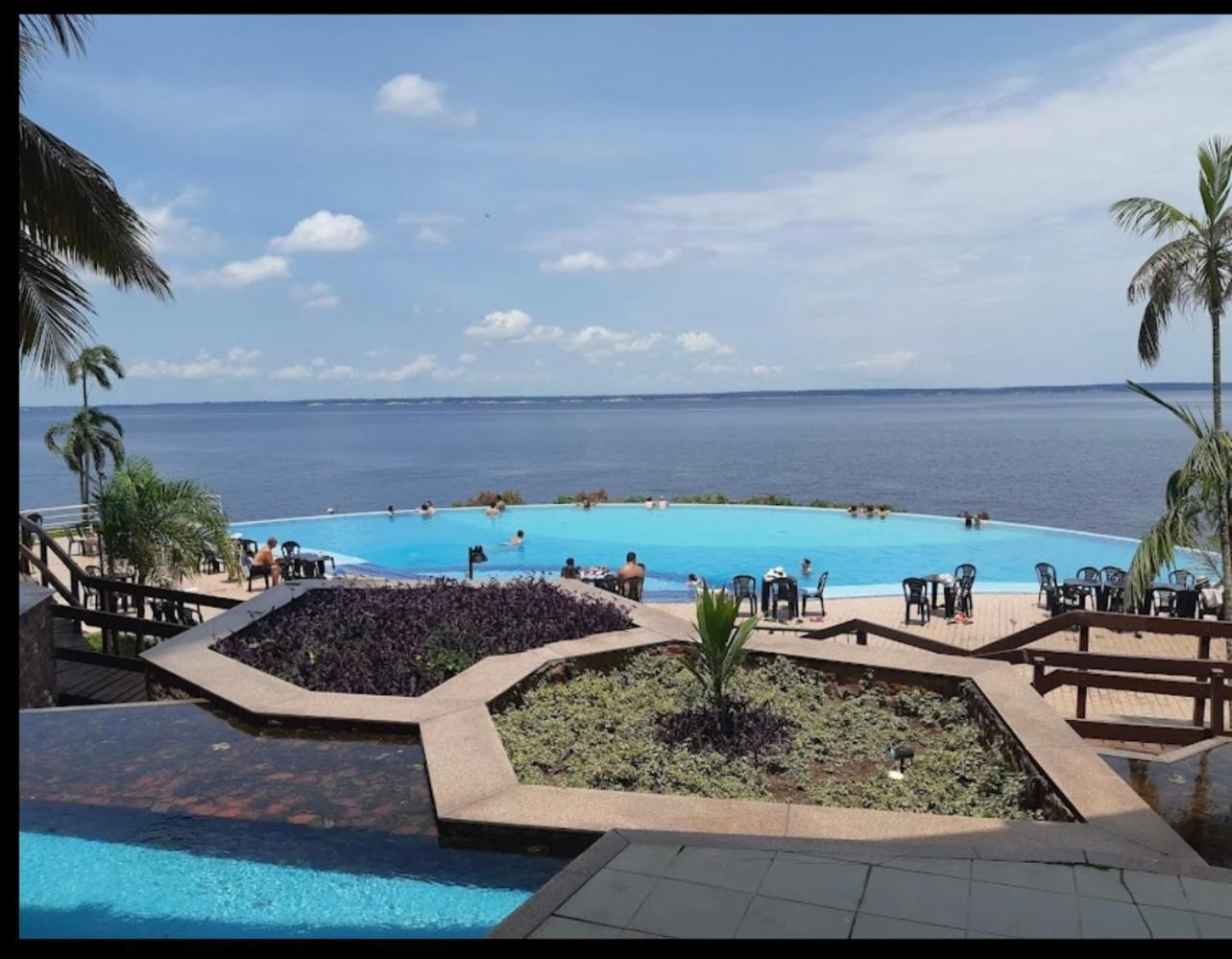 Flat No Condominio Do Edificio Tropical Executive E Residence Com Vista Para O Rio Manaus Kültér fotó